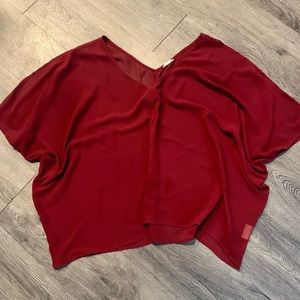 Sheer garnet blouse